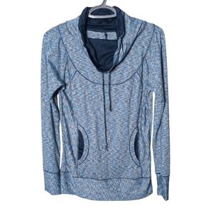 Prana Cornelia Funnel Neck‎ Pullover Blue Space Dye Size Small